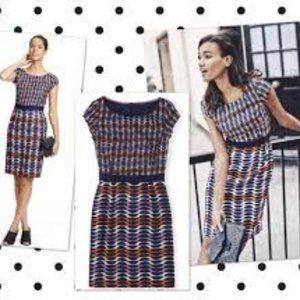 Boden Kensington Blue, Orange. Lilac, White Dress 6R